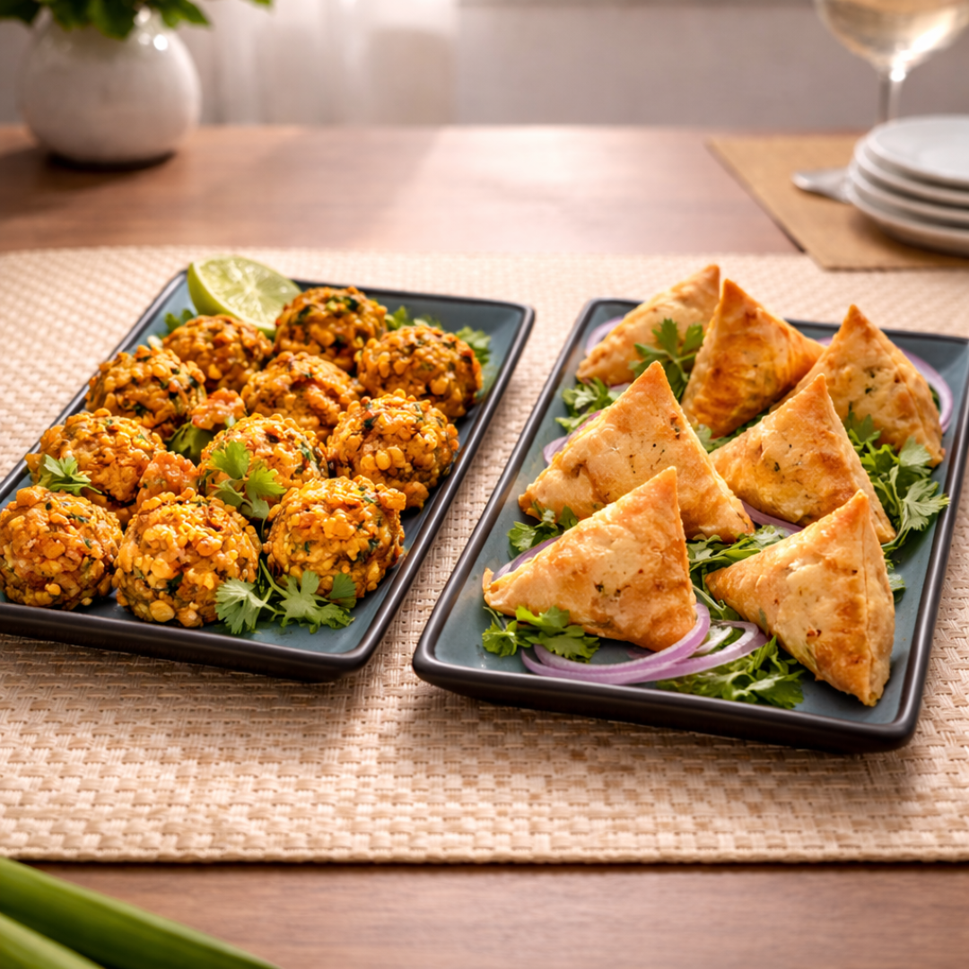 IndoCasa Handcrafted Ceramic Rectangular Serving Platter Set of 2 | Minimal Blue-Grey Glazed Platters for Snacks, Starters, Sushi & Desserts | 9.5 x 5.5 Inch | Microwave & Dishwasher Safe | Elegant Gifting