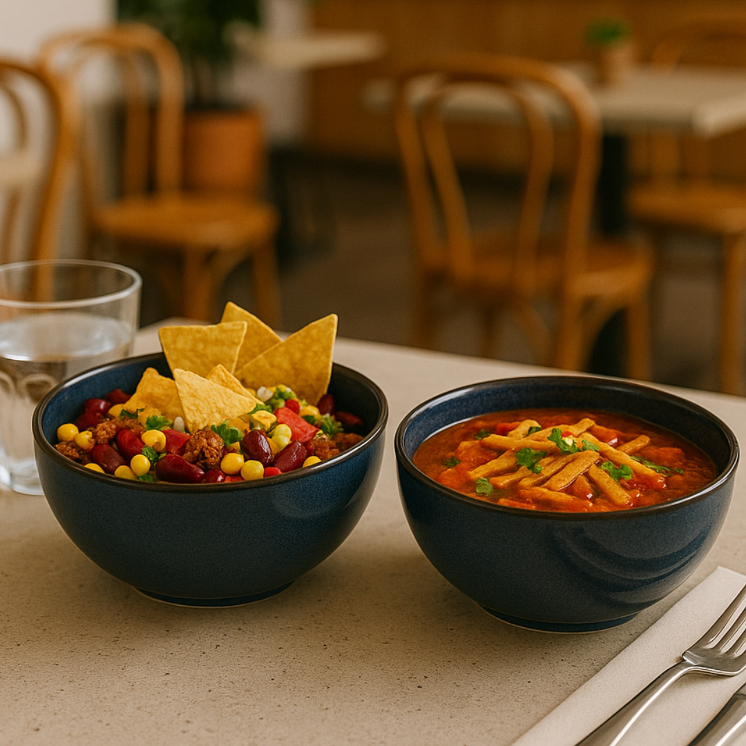 IndoCasa Midnight Blue Ceramic Serving Bowl | Handcrafted Glazed Stoneware Bowl | Serveware & Dinnerware | Set of 1- 17 cm