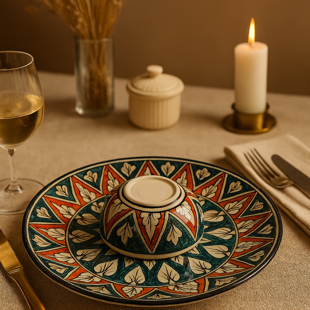 Back view of bowl showing IndoCasa stamp